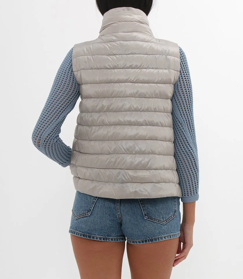 HERNOREVERSIBLE SLEEVELESS JACKET IN NYLON ULTRALIGHT