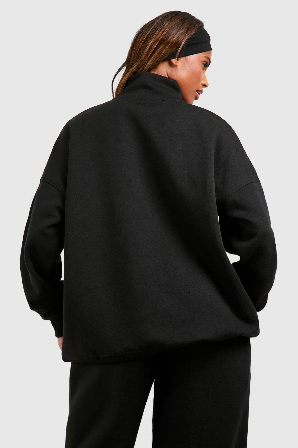 Hoodies & Sweatshirts | Dsgn Studio Applique Oversized Half Zip Sweatshirt | boohoo