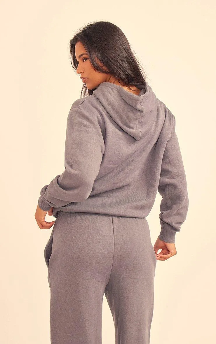 Hoodies & Sweatshirts | Logo Charcoal Grey Est 2012 Oversized Fit Hoodie | PrettyLittleThing