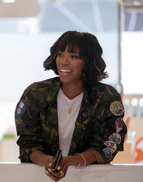 Insecure Issa Rae Jacket | HBO TV-Series Army Printed Jacket | 30% OFF