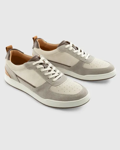 Johnnie-O Topspin Court Sneaker: Taupe