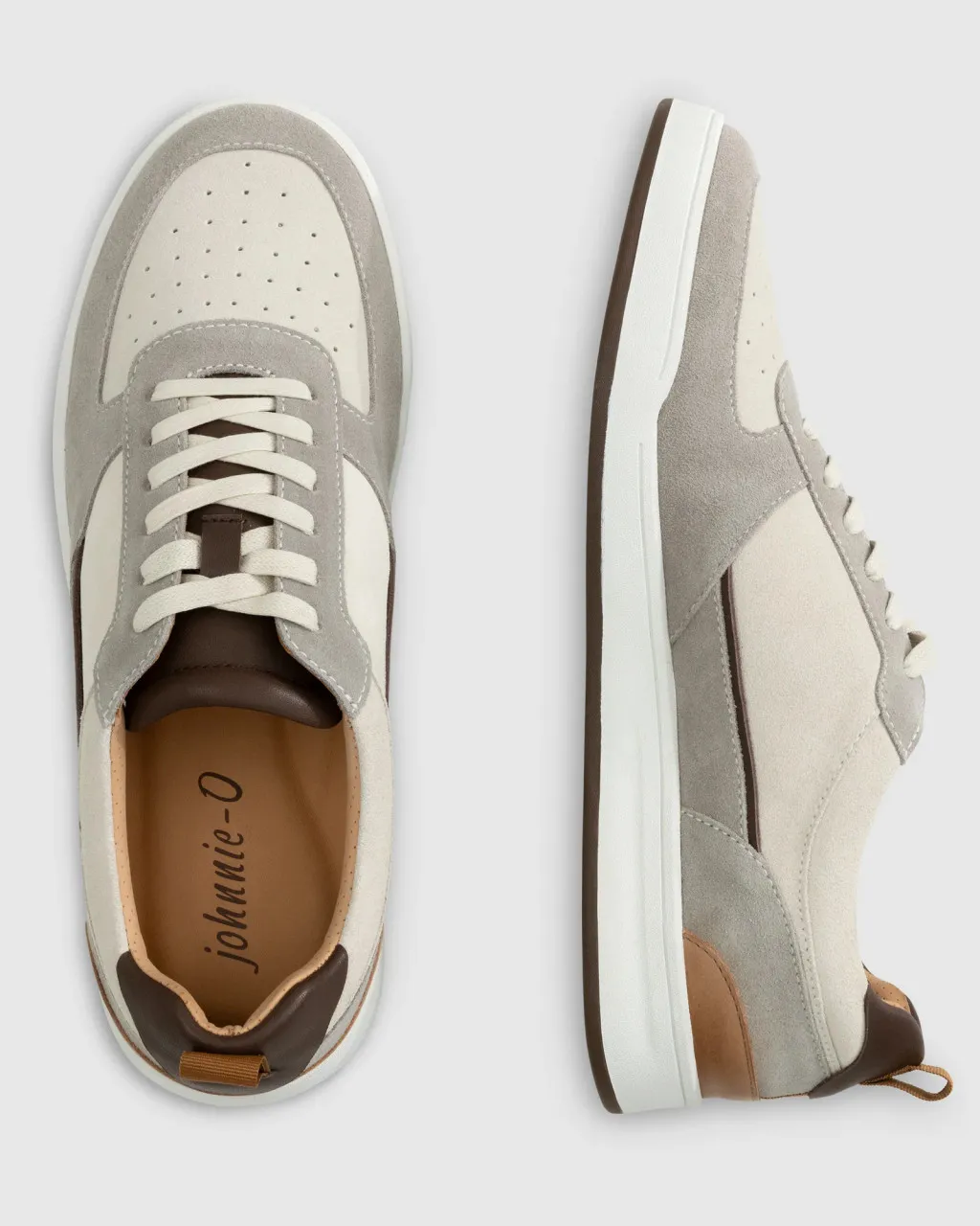 Johnnie-O Topspin Court Sneaker: Taupe