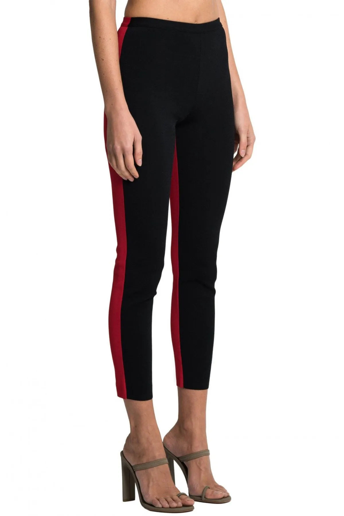 Knitted Leggings - RED / BLACK