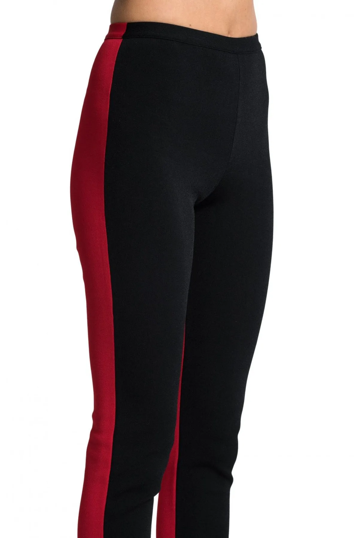 Knitted Leggings - RED / BLACK