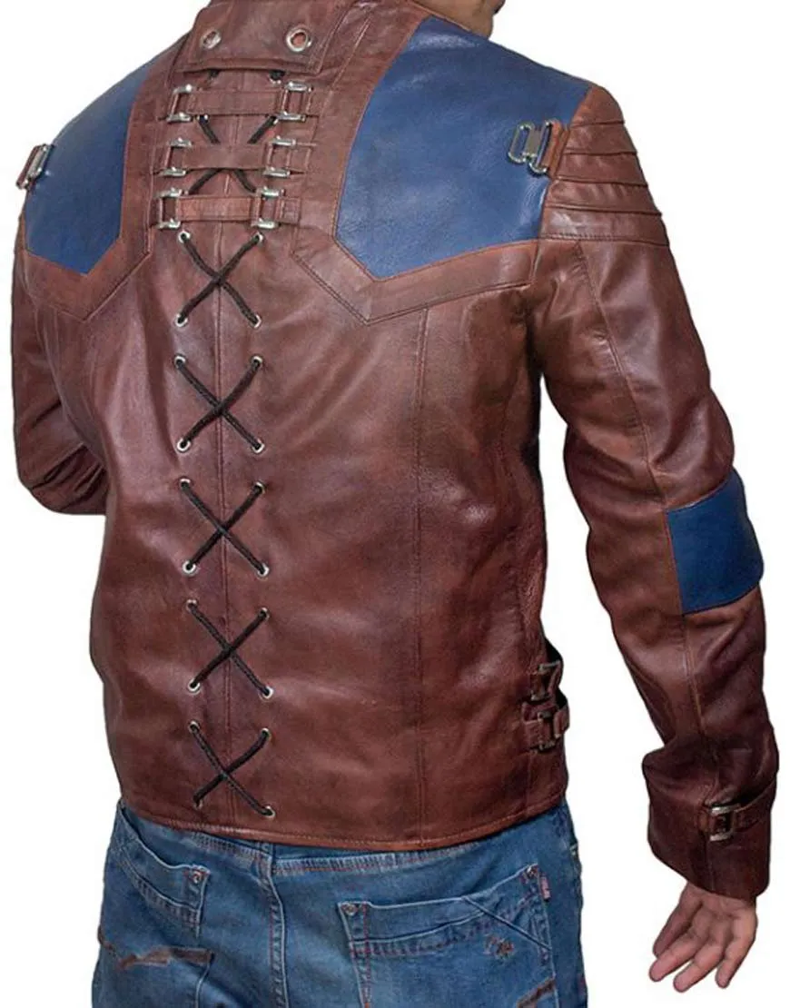 Krypton Seg Brown Distressed Jacket - ujackets