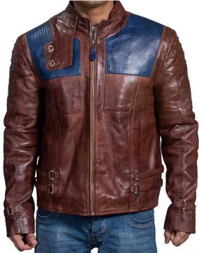 Krypton Seg Brown Distressed Jacket - ujackets