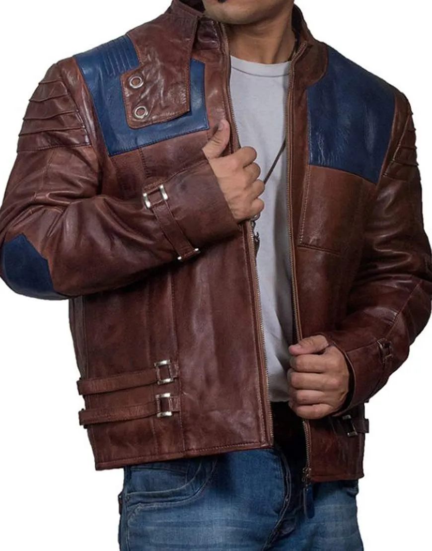 Krypton Seg Brown Distressed Jacket - ujackets