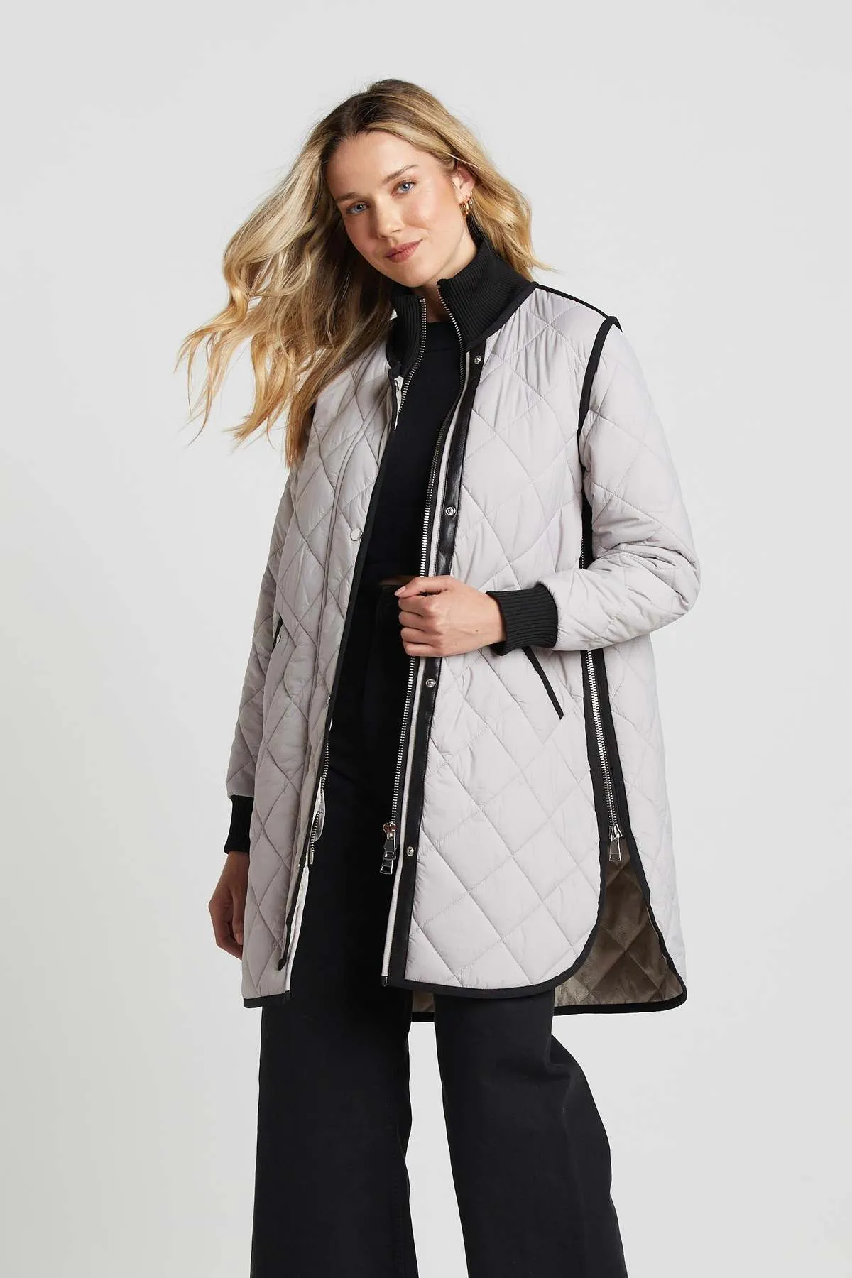 Libby Quilted Coat - Cloud