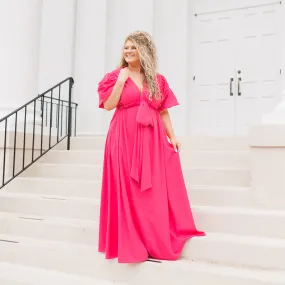 Looking At Me Maxi Dress, Fuchsia