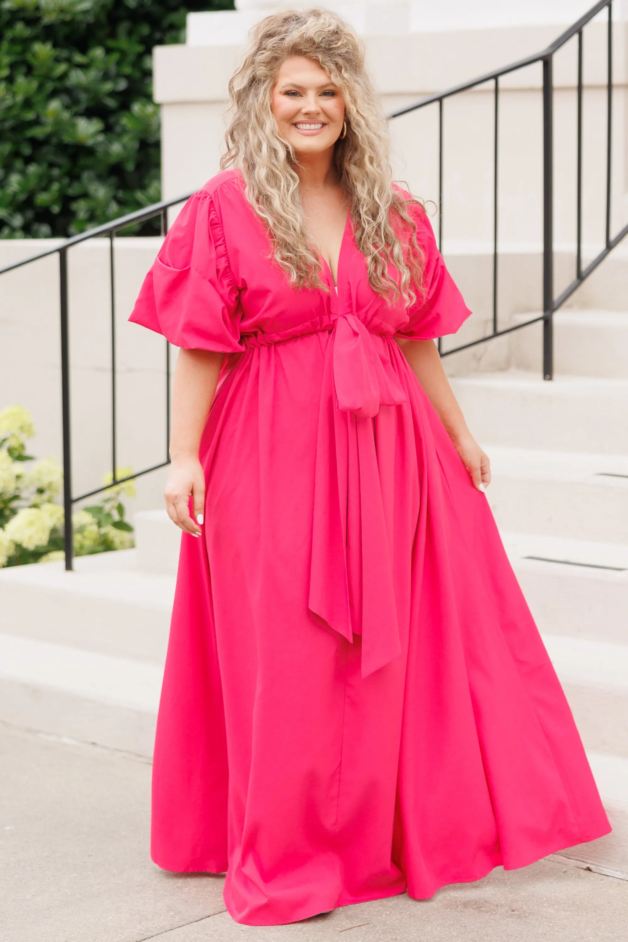 Looking At Me Maxi Dress, Fuchsia