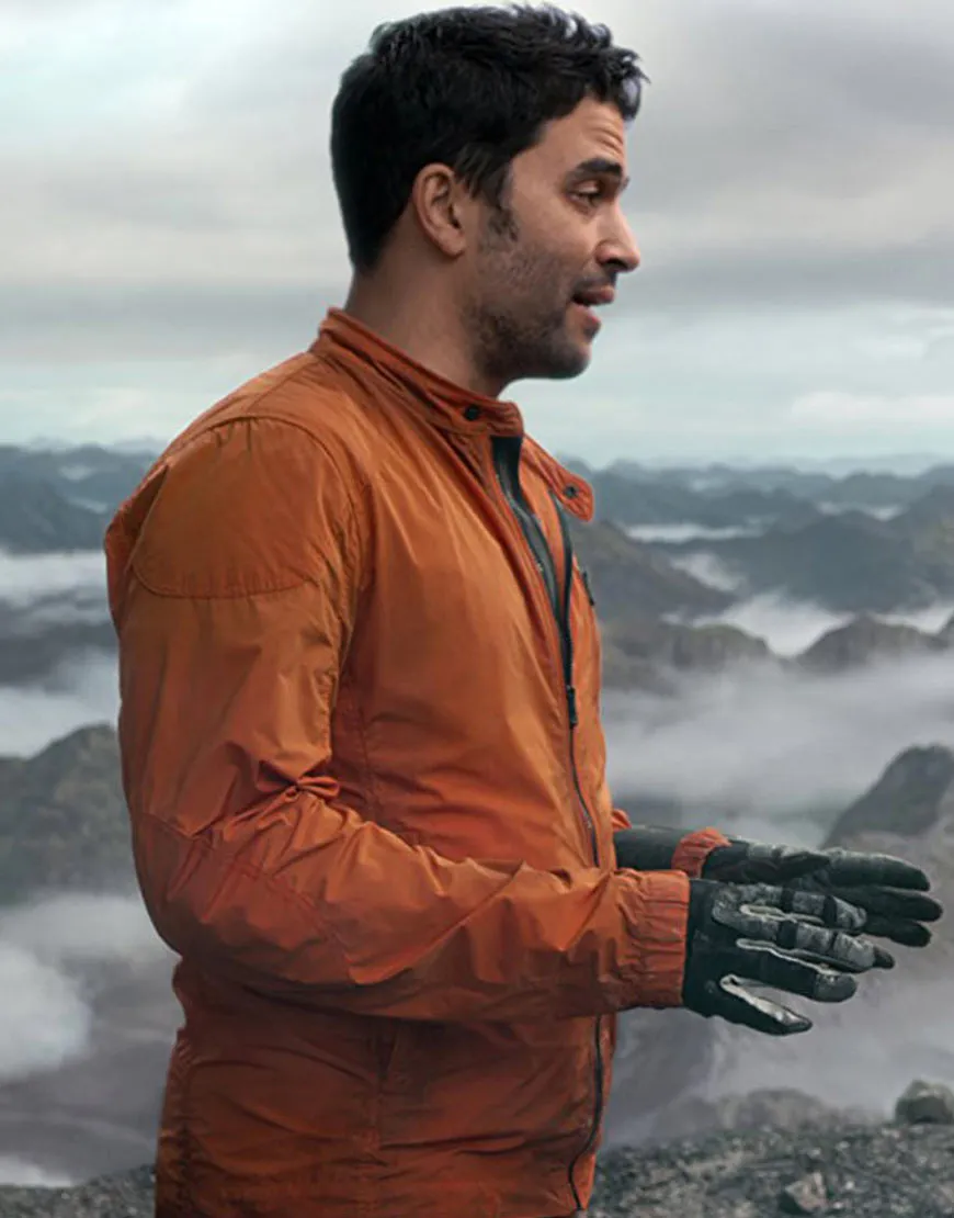 Lost In Space Ignacio Serricchio Jacket | Don West Orange Cotton Jacket