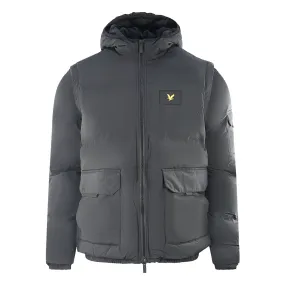 Lyle & Scott 2 in 1 Ripstop Black Puffer Jacket