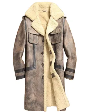 Men's Sheepskin Shearling Leather Coat | Ujackets.com - 40% OFF