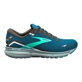 Men's Brooks Ghost 15, Moroccan Blue/Black/Spring Bud, 10 D Medium