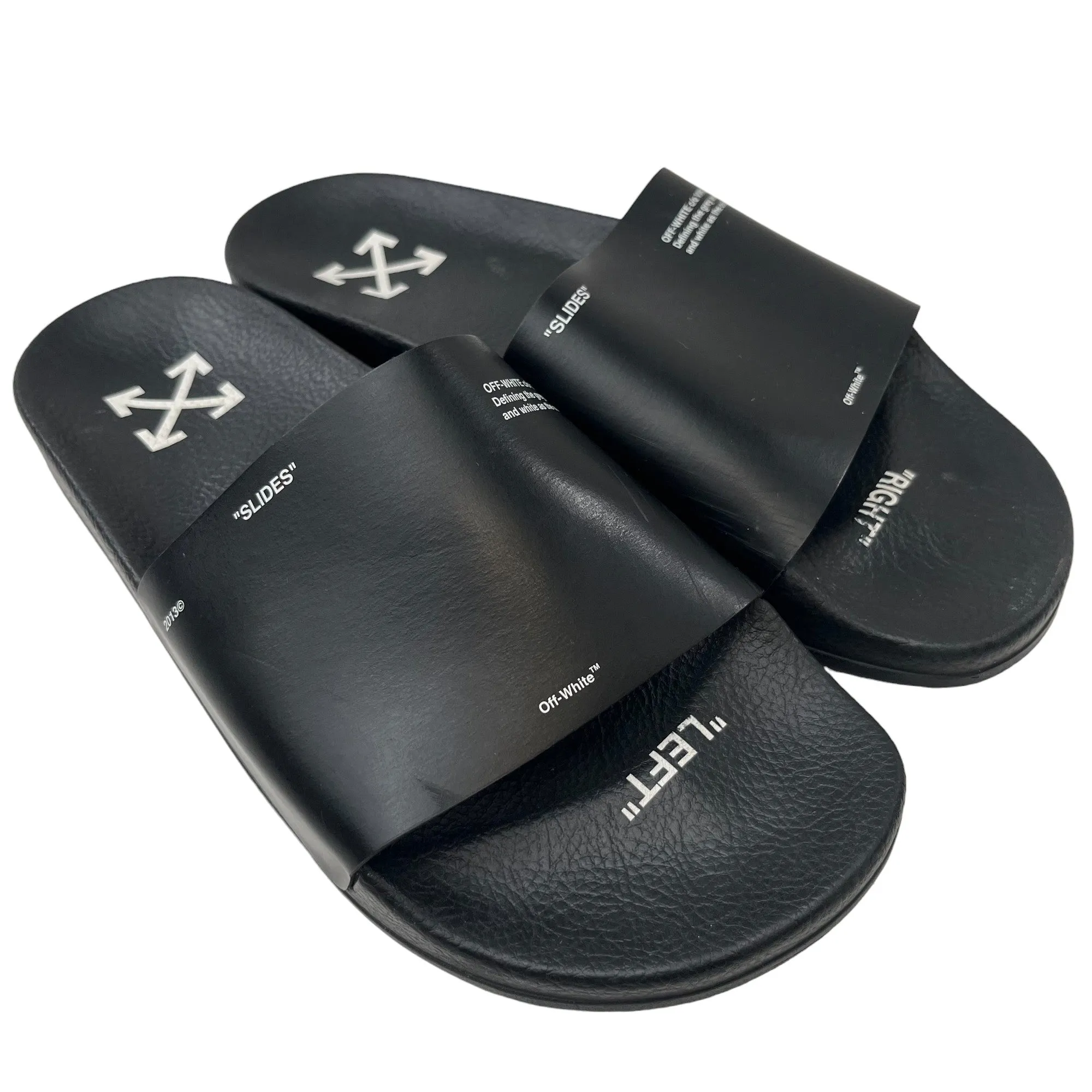 Men's Logo Slides Black Size EU 41 / UK 7