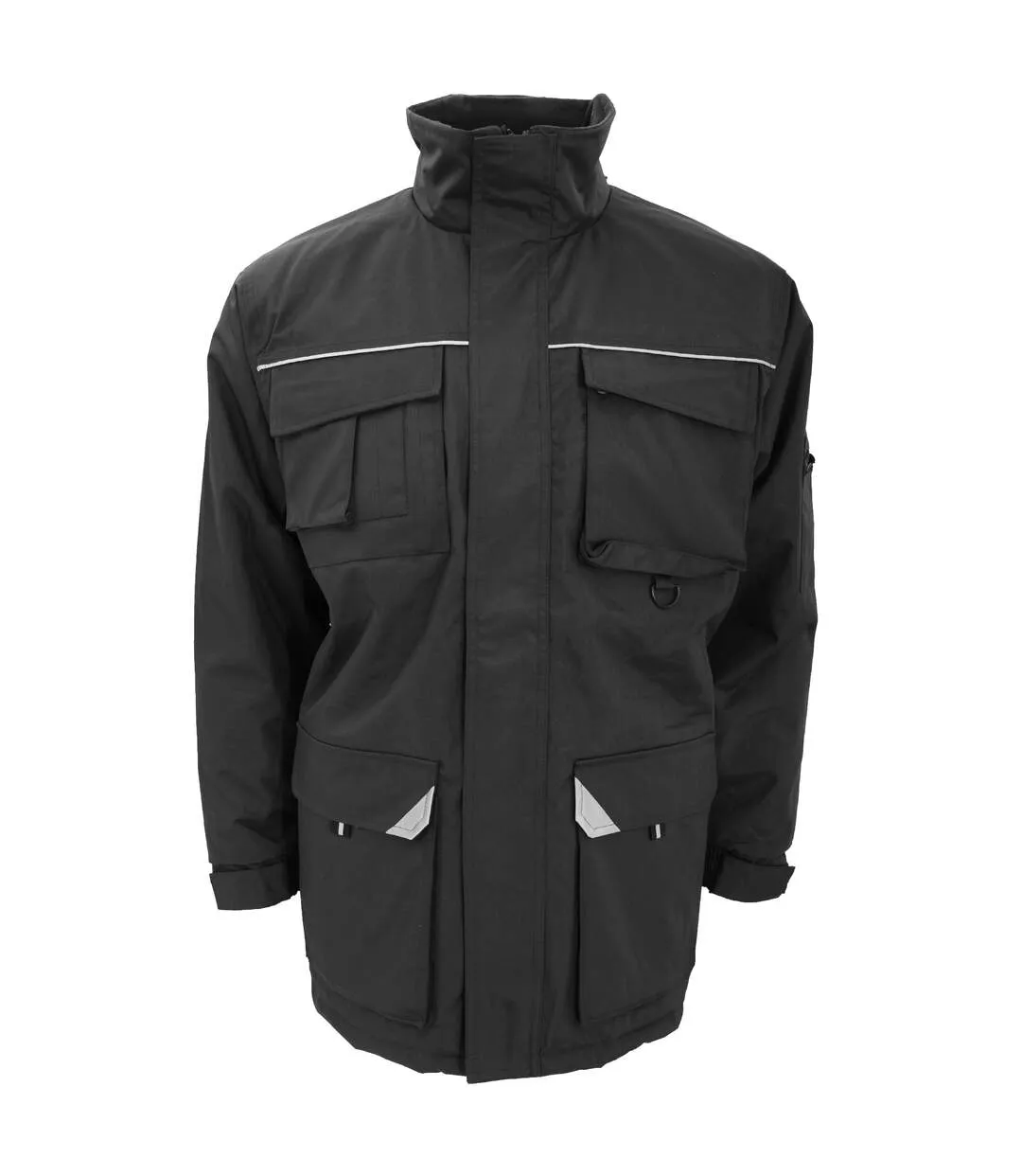 Mens sabre long work coat black Result