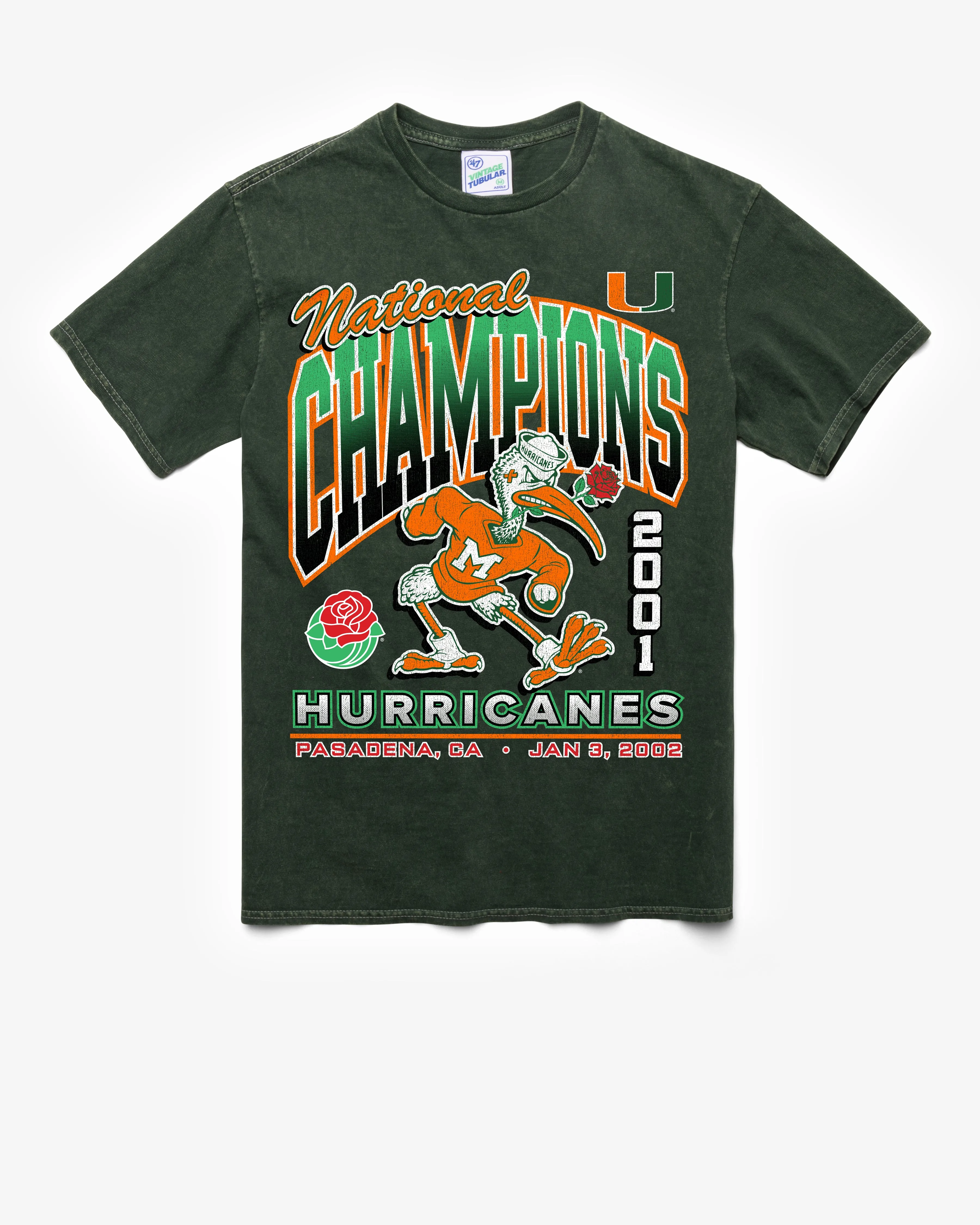 MIAMI HURRICANES LOCKER '47 VINTAGE TUBULAR TEE