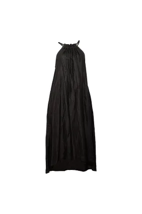 Midi Linen Dress - Black (OS)