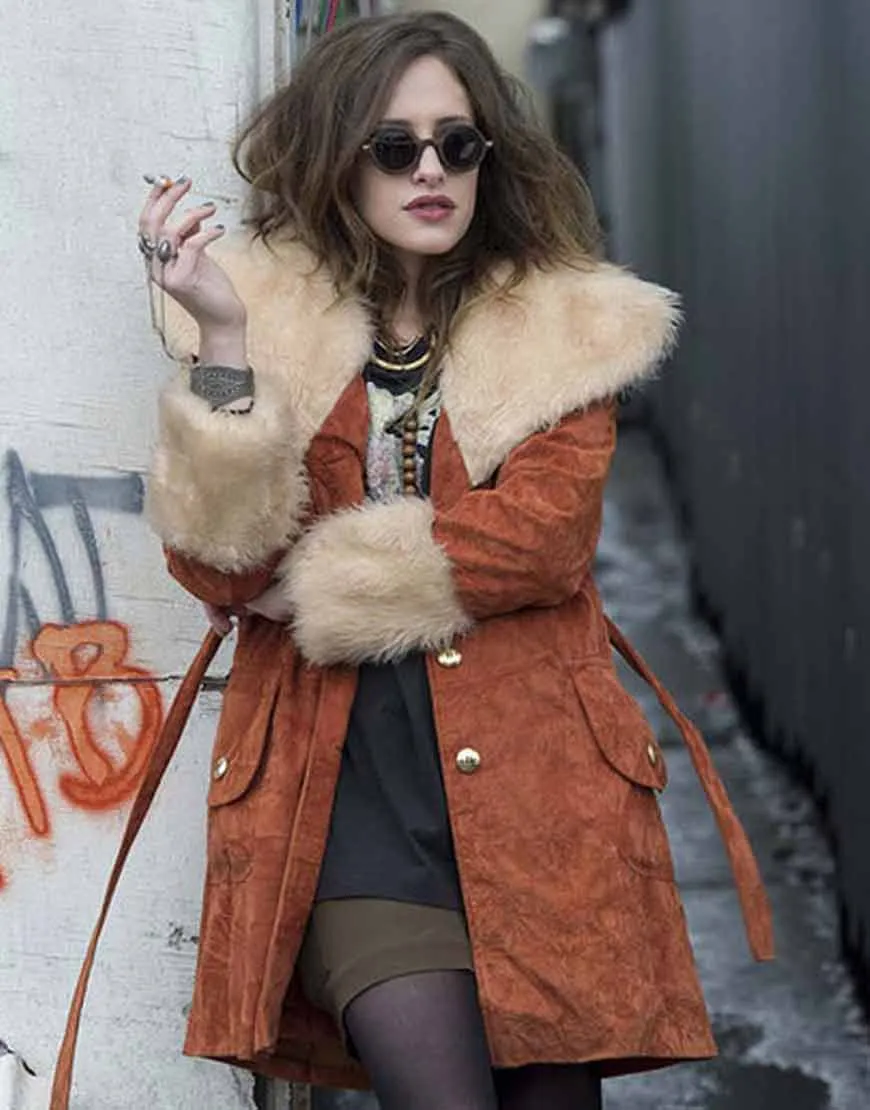 Mr. Robot Carly Chaikin Shearling Coat | Ujackets.com - 45% OFF