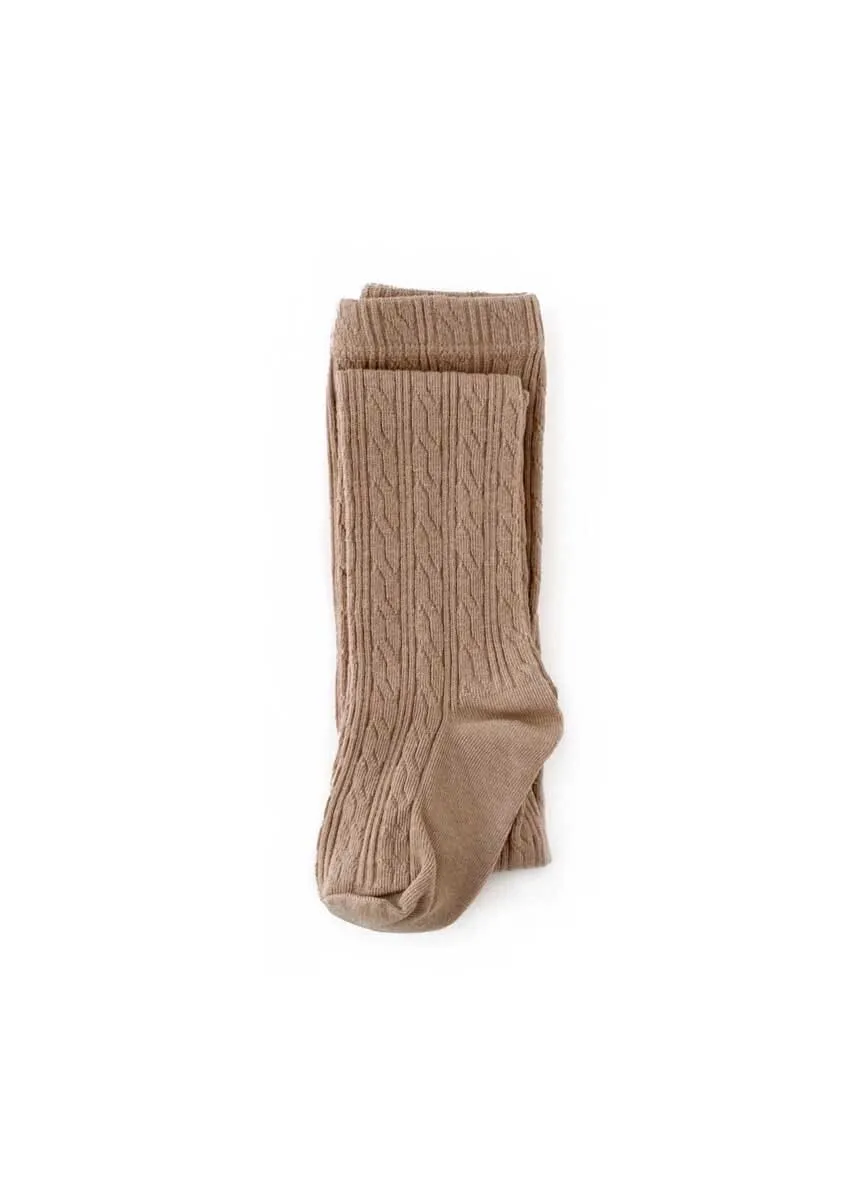 Oat Cable Knit Tights