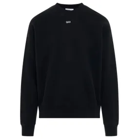 Off White Stamped Logo Skate Fit Black Sweatshirt