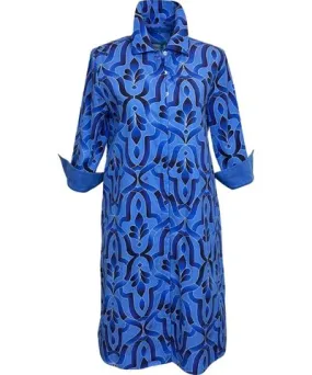 Perlavera Women's Blue Clara Tile Cobalt Dress