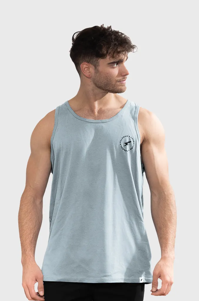 Polera Orgánica Sin Mangas Adventure Apparel V2 Light Blue (Hombre)