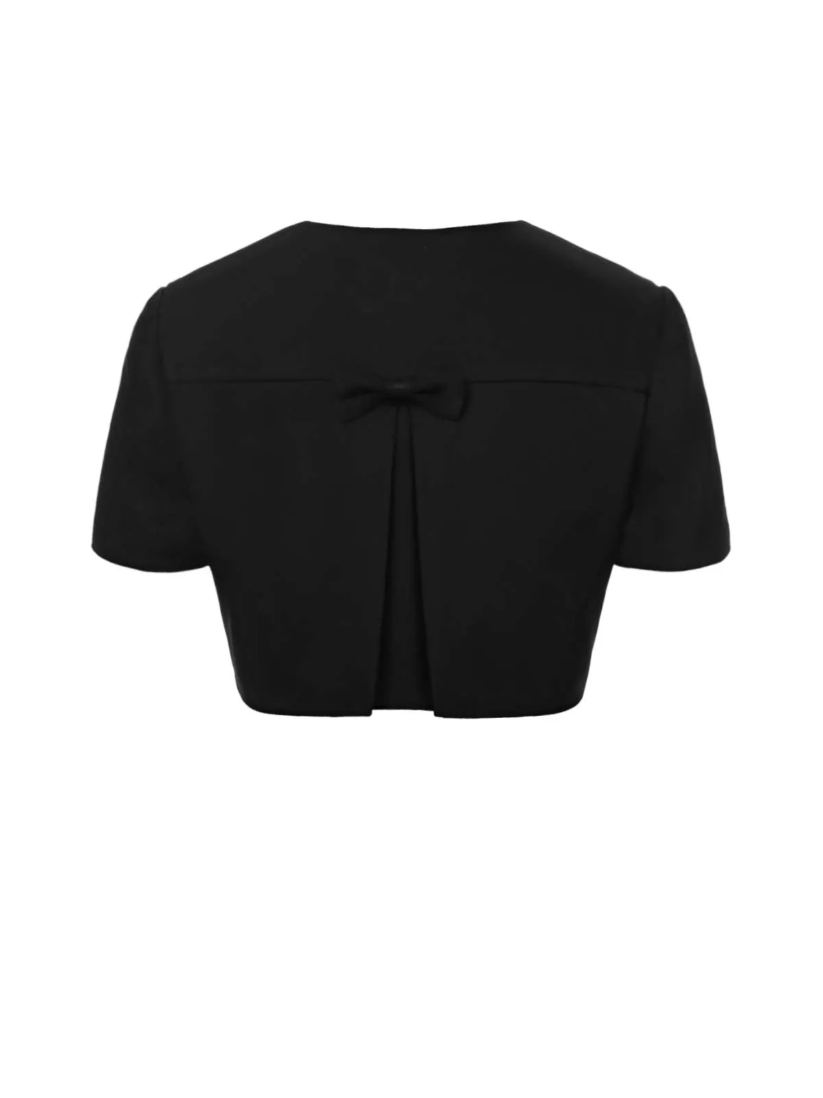 [Pre-Sale] Black 1950s Solid Bow Short Jacket