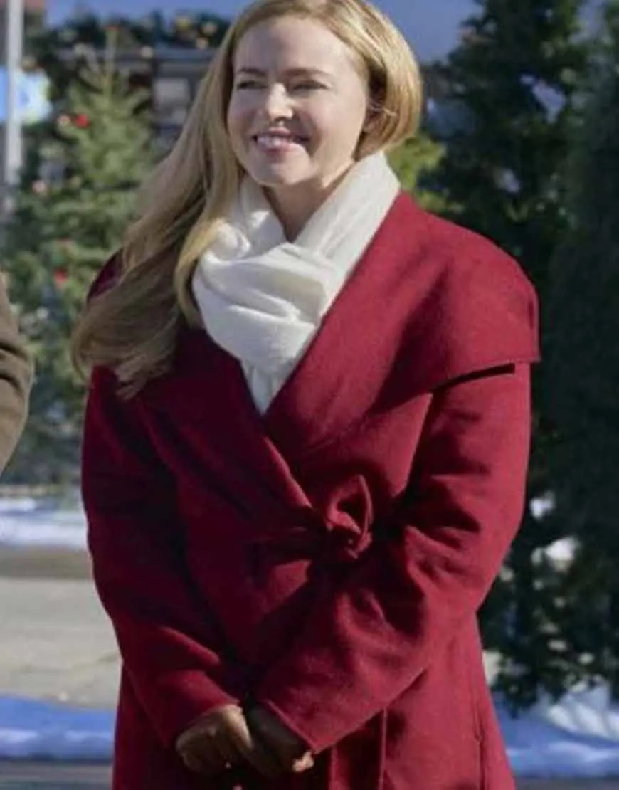 Project Christmas Wish Amanda Schull Coat | Lucy Maroon Coat -Ujackets