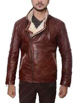 Red Motorcycle Black Jacket For Men - leather jacket