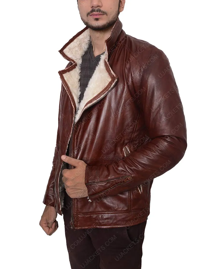 Red Motorcycle Black Jacket For Men - leather jacket