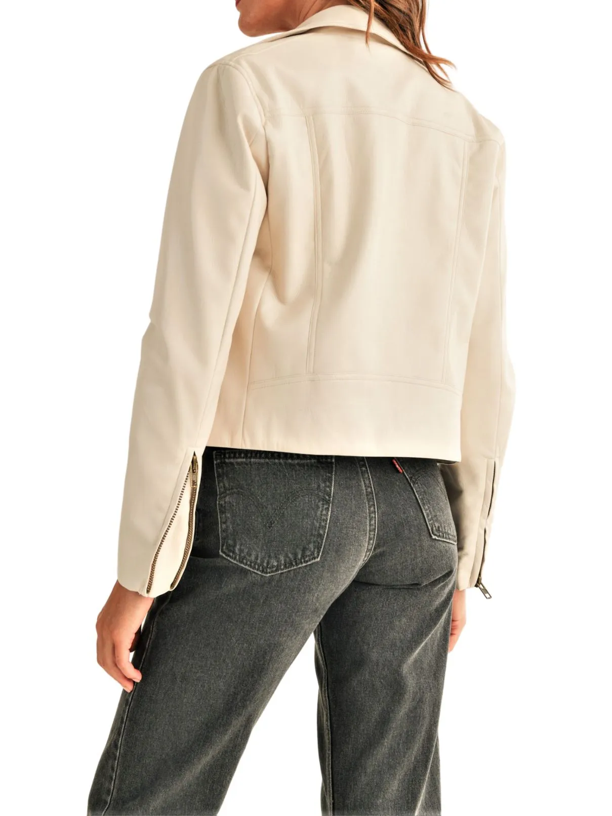 Reset By Jane Moto Jacket in Cream