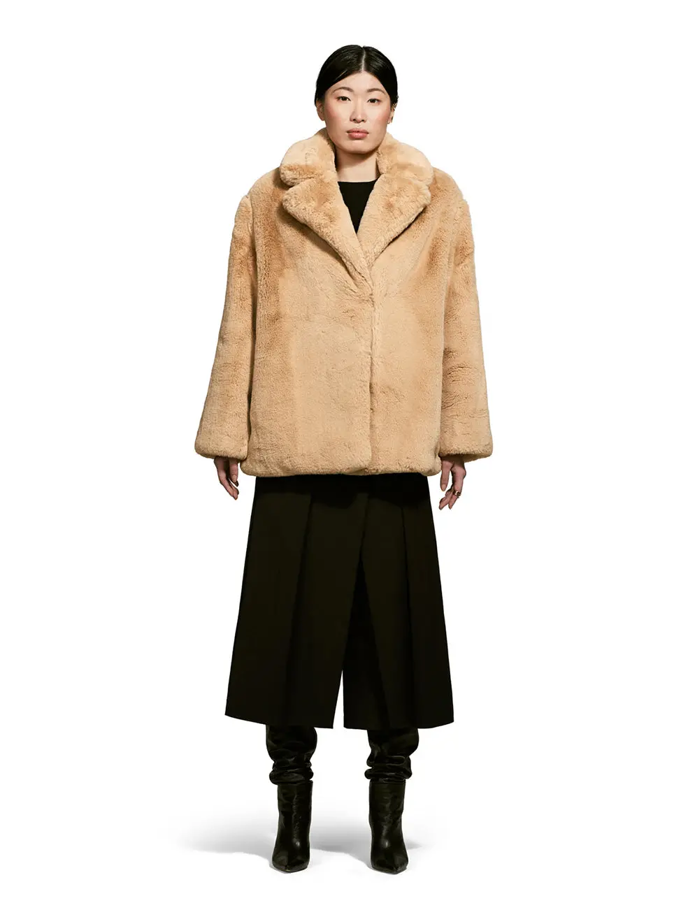 		Riley  Sand Faux Fur Coat	