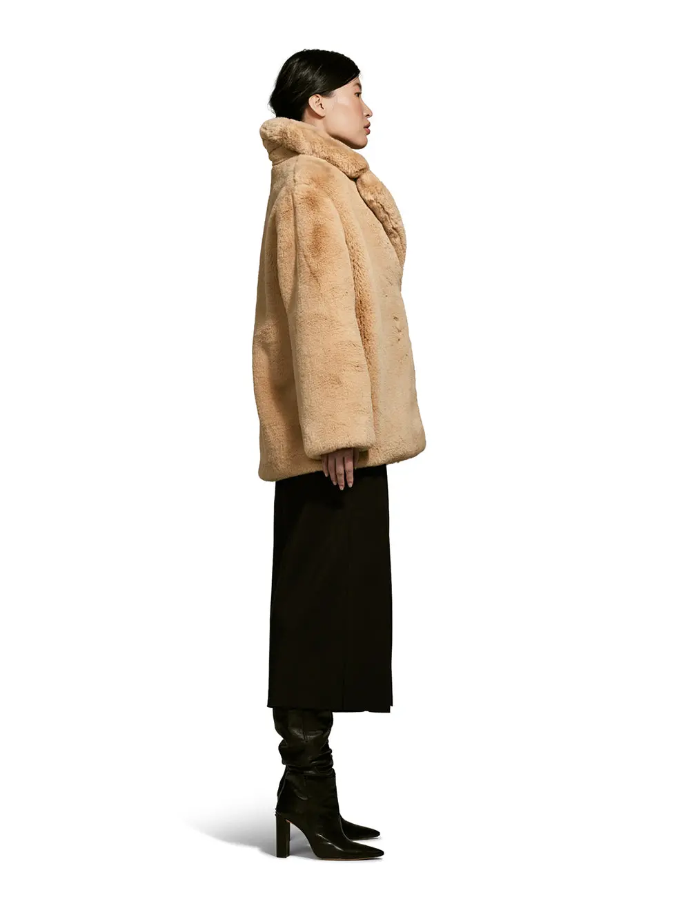 		Riley  Sand Faux Fur Coat	