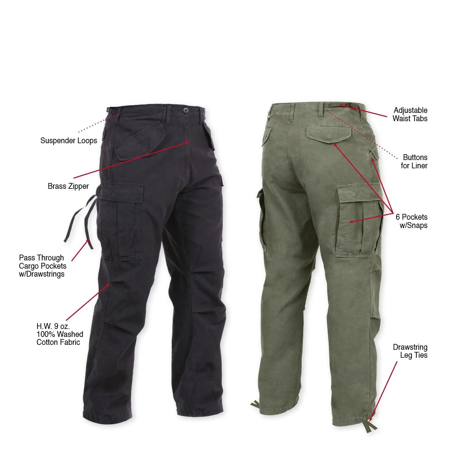 Rothco Mens Military M-65 Pants