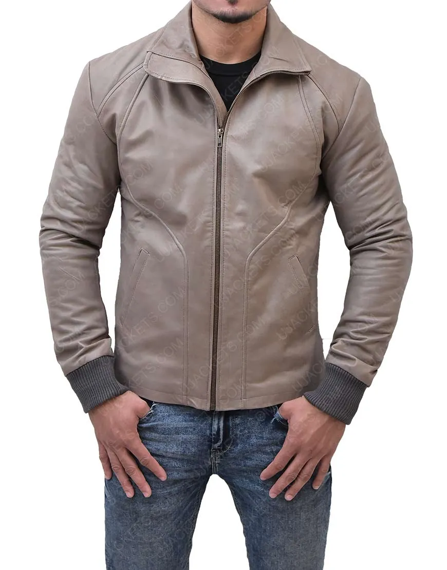 Ryan Reynolds Brown Leather Motorcycle Jacket - Ryan Reynolds Jacket