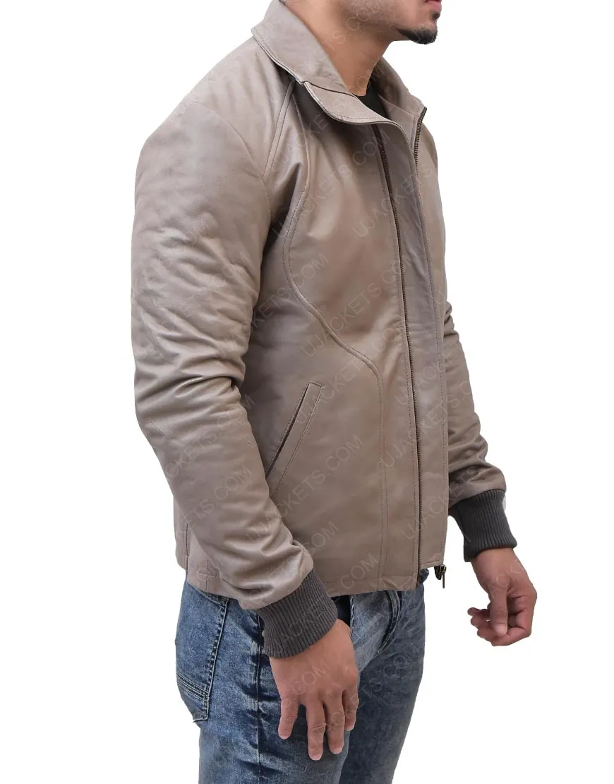 Ryan Reynolds Brown Leather Motorcycle Jacket - Ryan Reynolds Jacket