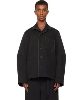 Sacai Black Faux-Suede Jacket