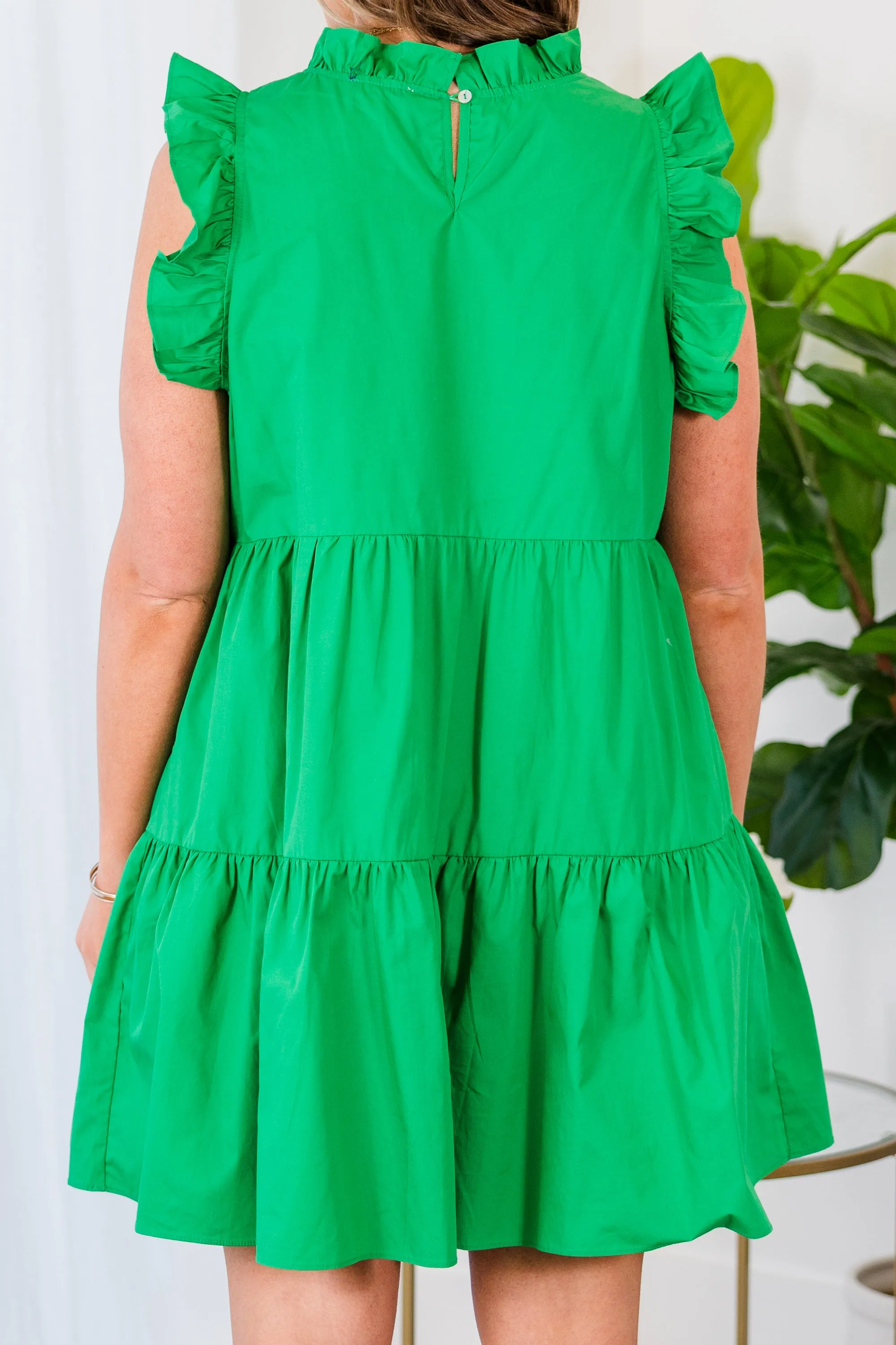 Spinning Around In Circles Dress, Kelly Green