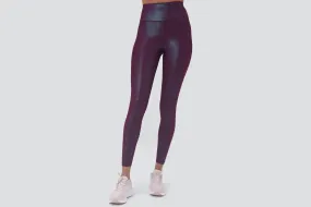 Spiritual Gangster Intent Dream Tech Eco Jersey Leggings W - Berry Wine Foil