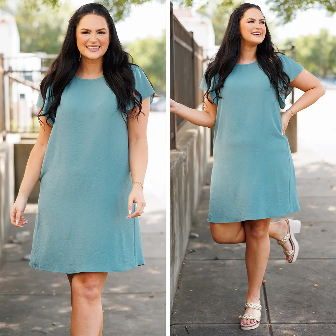 Springtime Craze Dress, Seafoam