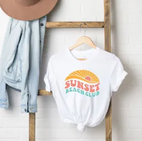 Sunset Beach Club Short Sleeve Graphic Tee