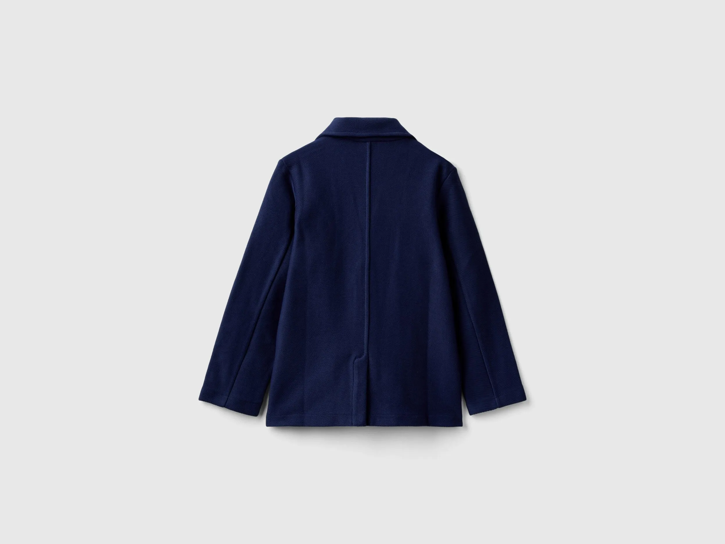 Sweat blazer with pockets - Dark Blue | Benetton