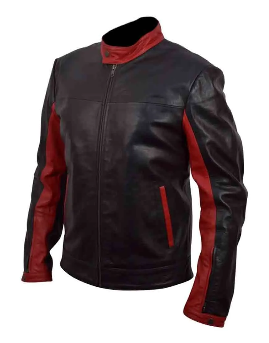 The Dark Knight Bruce Wayne Leather Jacket with Hoodie - UJackets