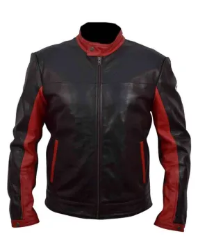 The Dark Knight Bruce Wayne Leather Jacket with Hoodie - UJackets