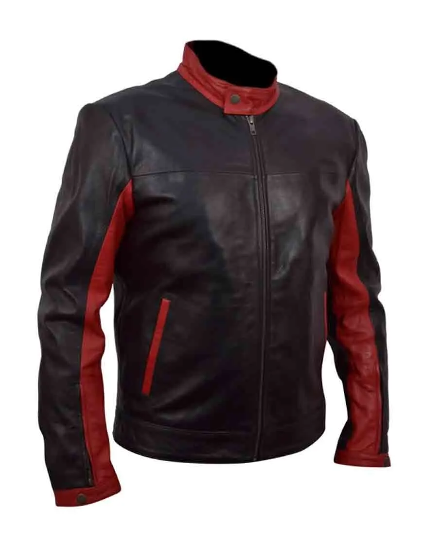 The Dark Knight Bruce Wayne Leather Jacket with Hoodie - UJackets