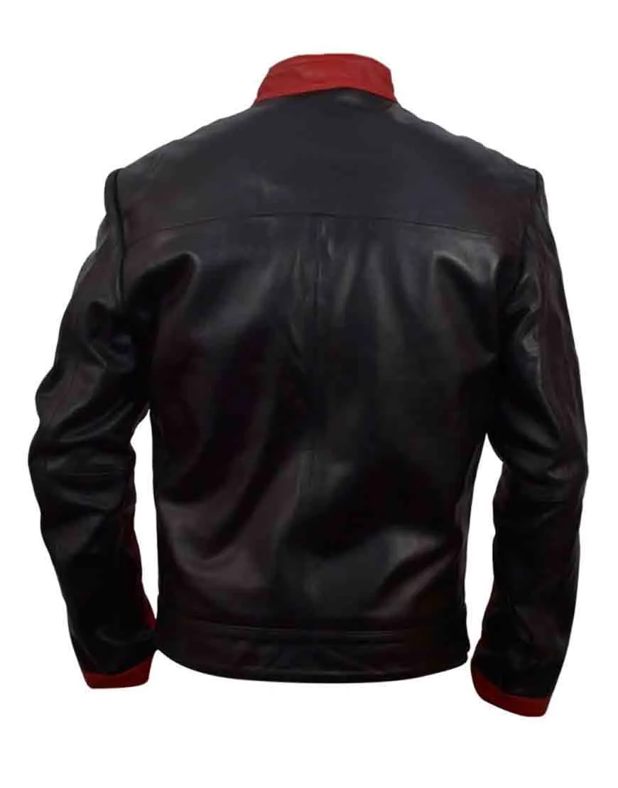 The Dark Knight Bruce Wayne Leather Jacket with Hoodie - UJackets