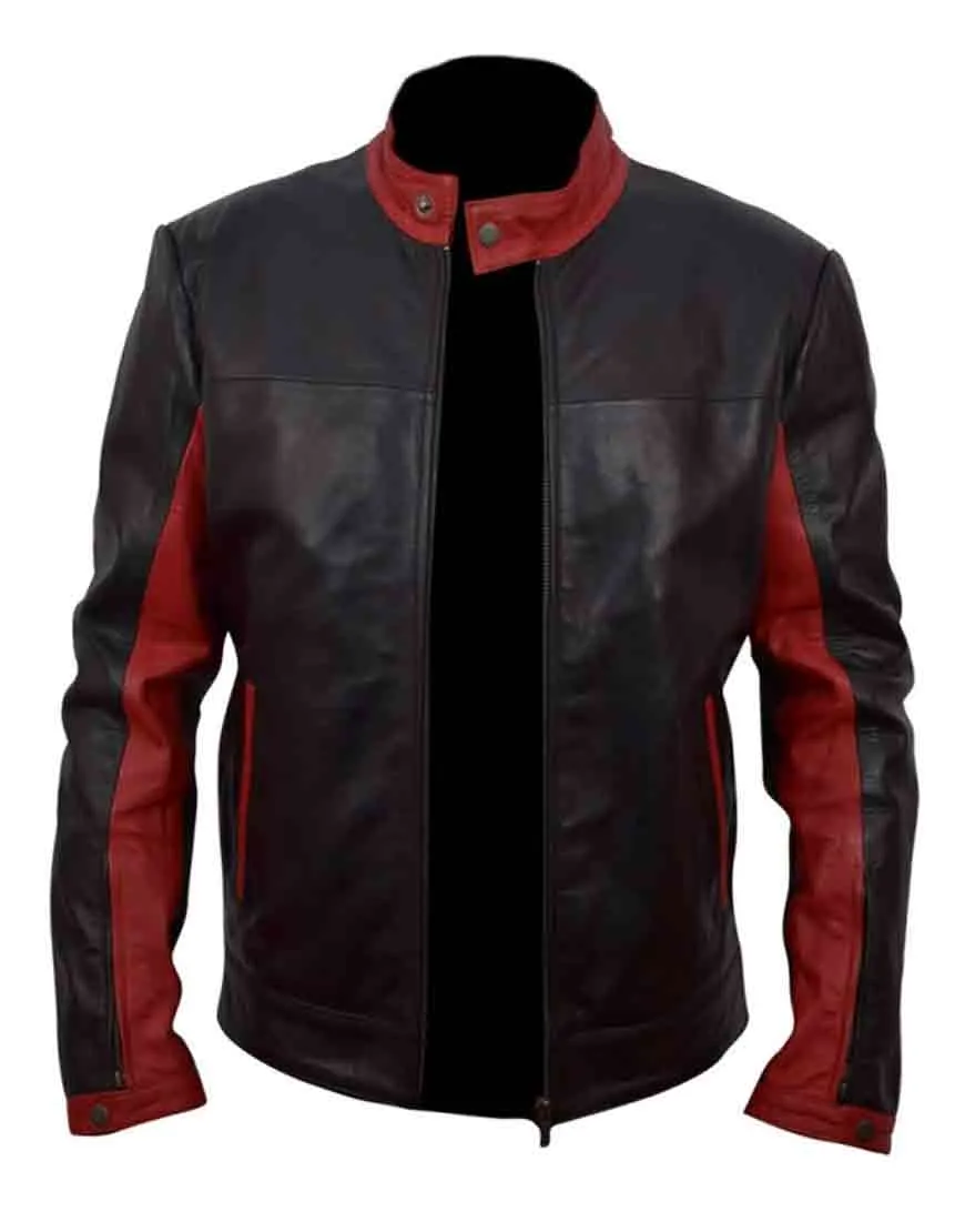 The Dark Knight Bruce Wayne Leather Jacket with Hoodie - UJackets