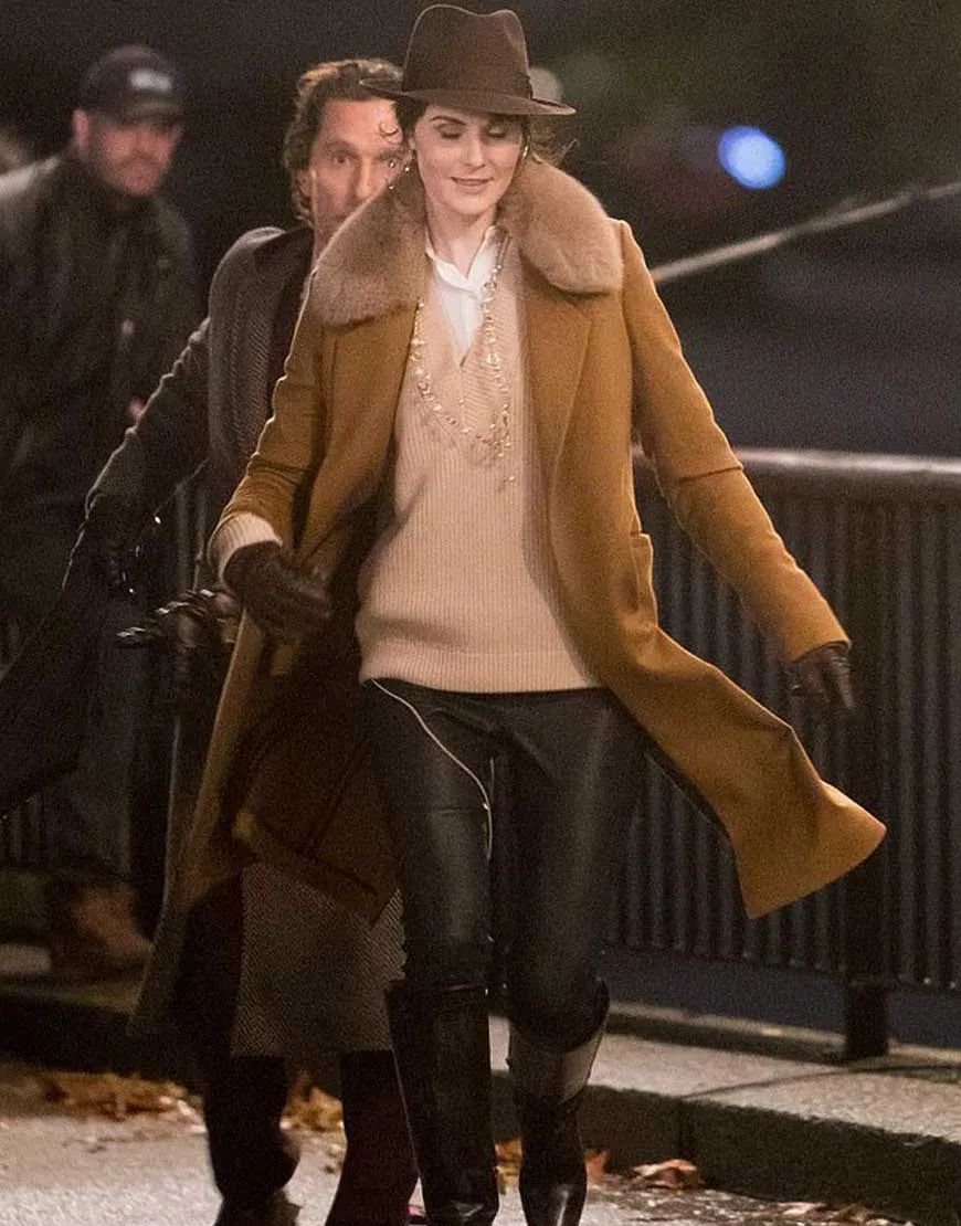 The Gentlemen Rosalind Shearling Coat - Michelle Dockery Coat