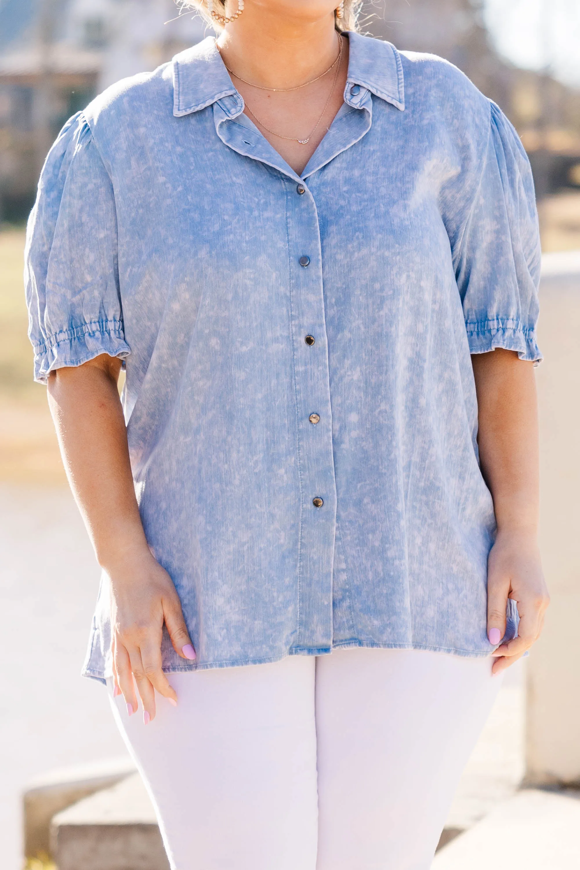 The Howdy Cowboy Top, Light Denim